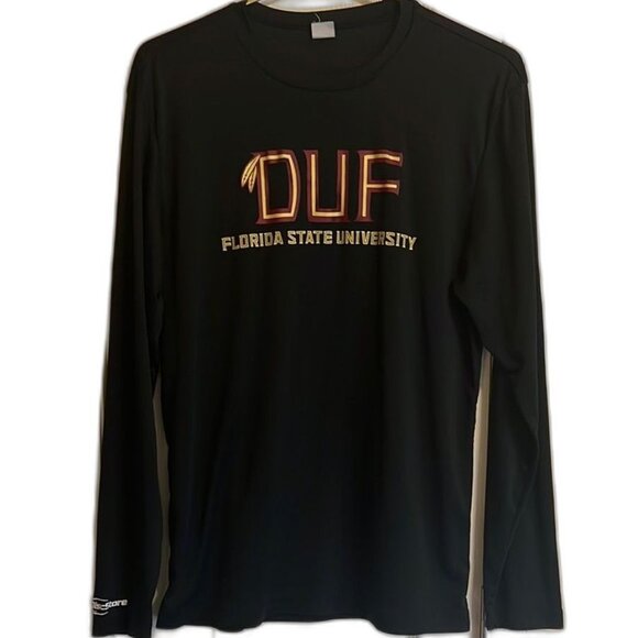 FSU DUF Long Sleeve Jersey Disc Store Black Gold #69 Medium Florida State - Picture 1 of 9